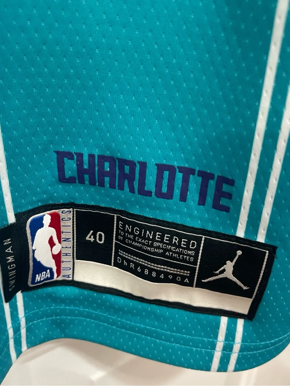 Charlotte Hornets Miles Bridges #0 Jordan Teal NBA Swingman Jersey Sz Small